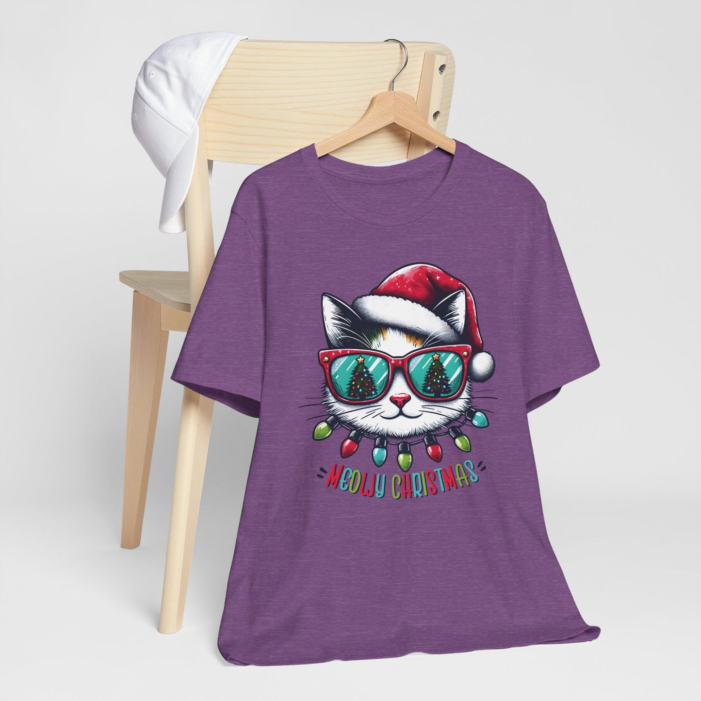 Meowy Christmas Funny Cool Cat Unisex T-Shirt