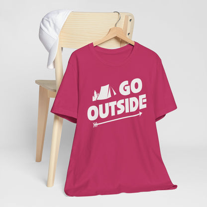 Go Outside Outdoors Hiking Camping Funny Unisex T-Shirt