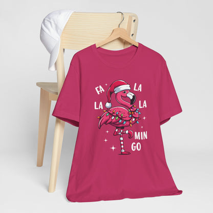 Fa La La-Mingo Funny Flamingo Unisex Christmas T-Shirt