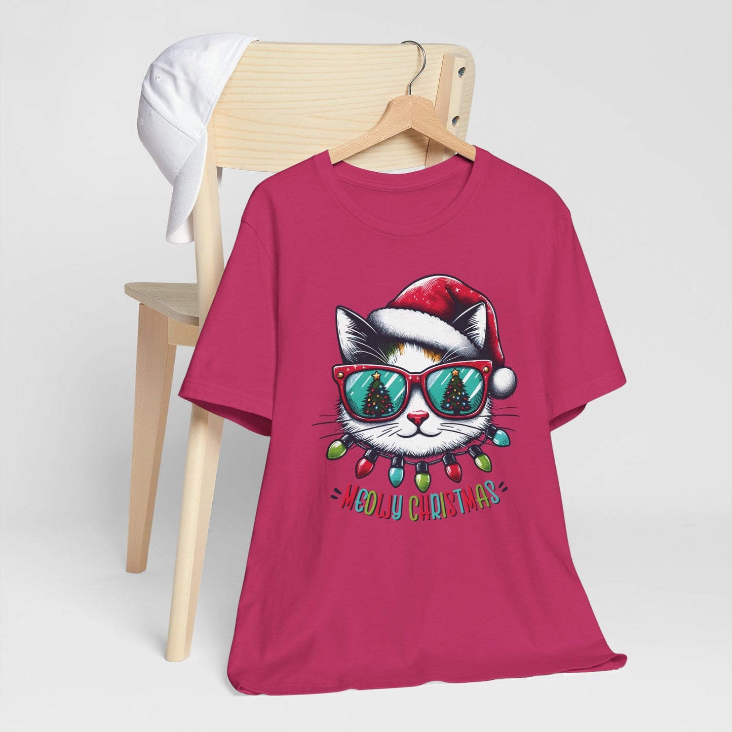 Meowy Christmas Funny Cool Cat Unisex T-Shirt