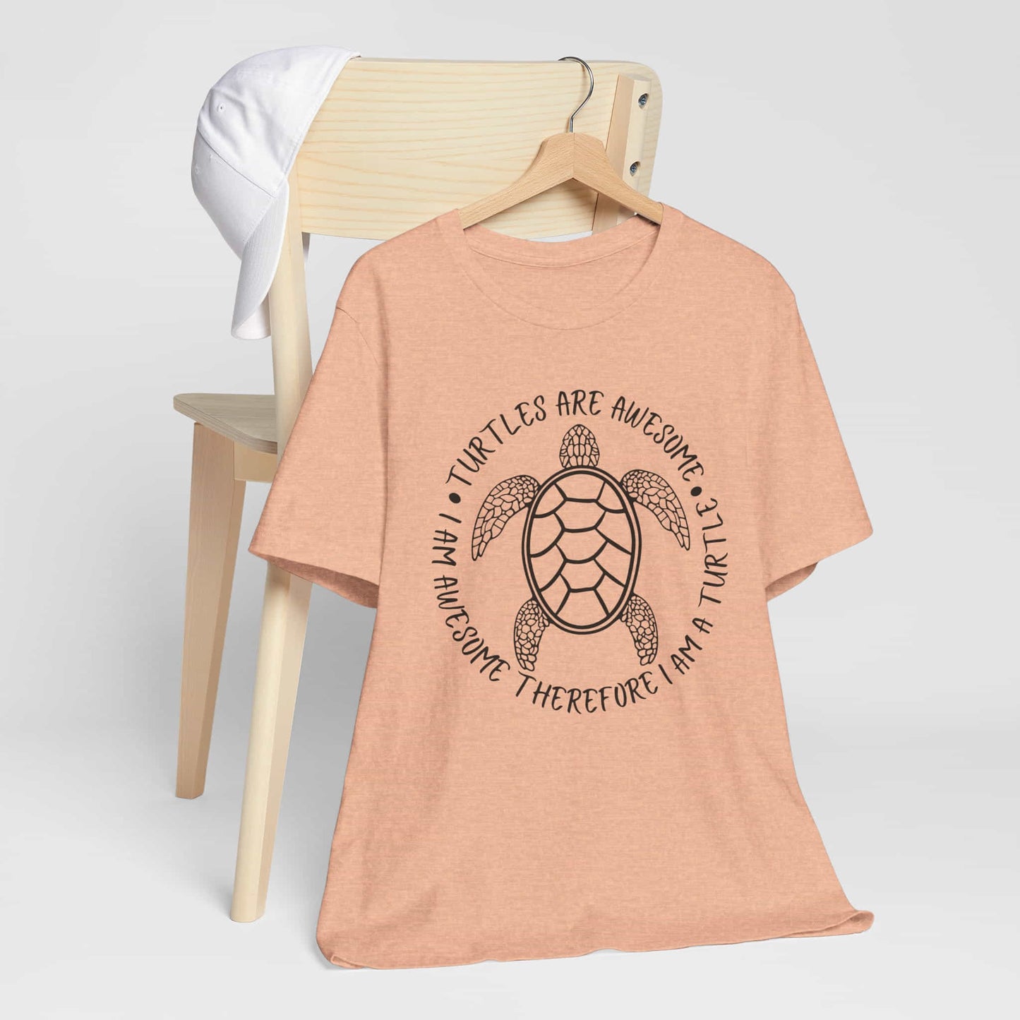 Turtles Are Awesome Therefore I Am A Turtle Funny Beach Unisex T-Shirt