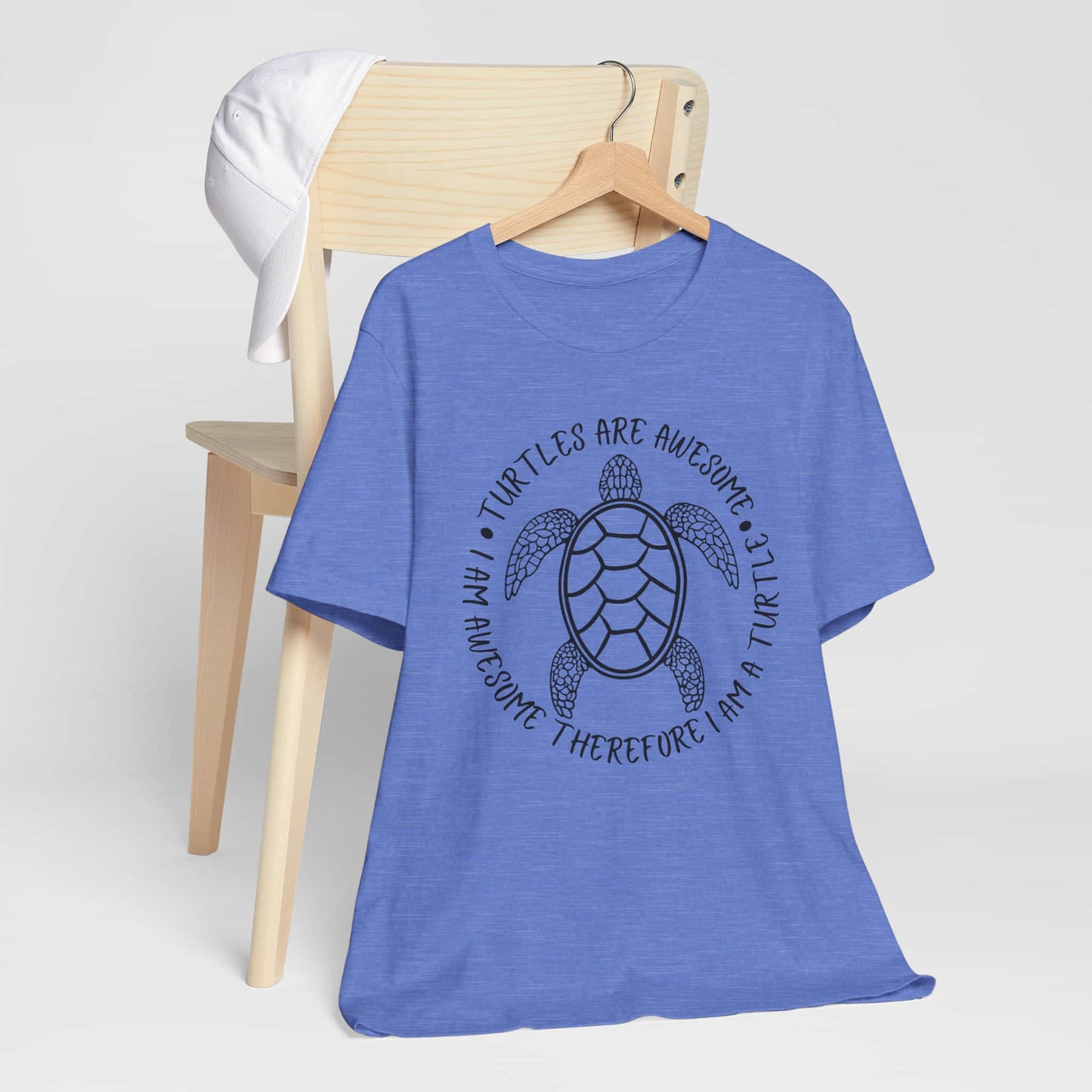 Turtles Are Awesome Therefore I Am A Turtle Funny Beach Unisex T-Shirt