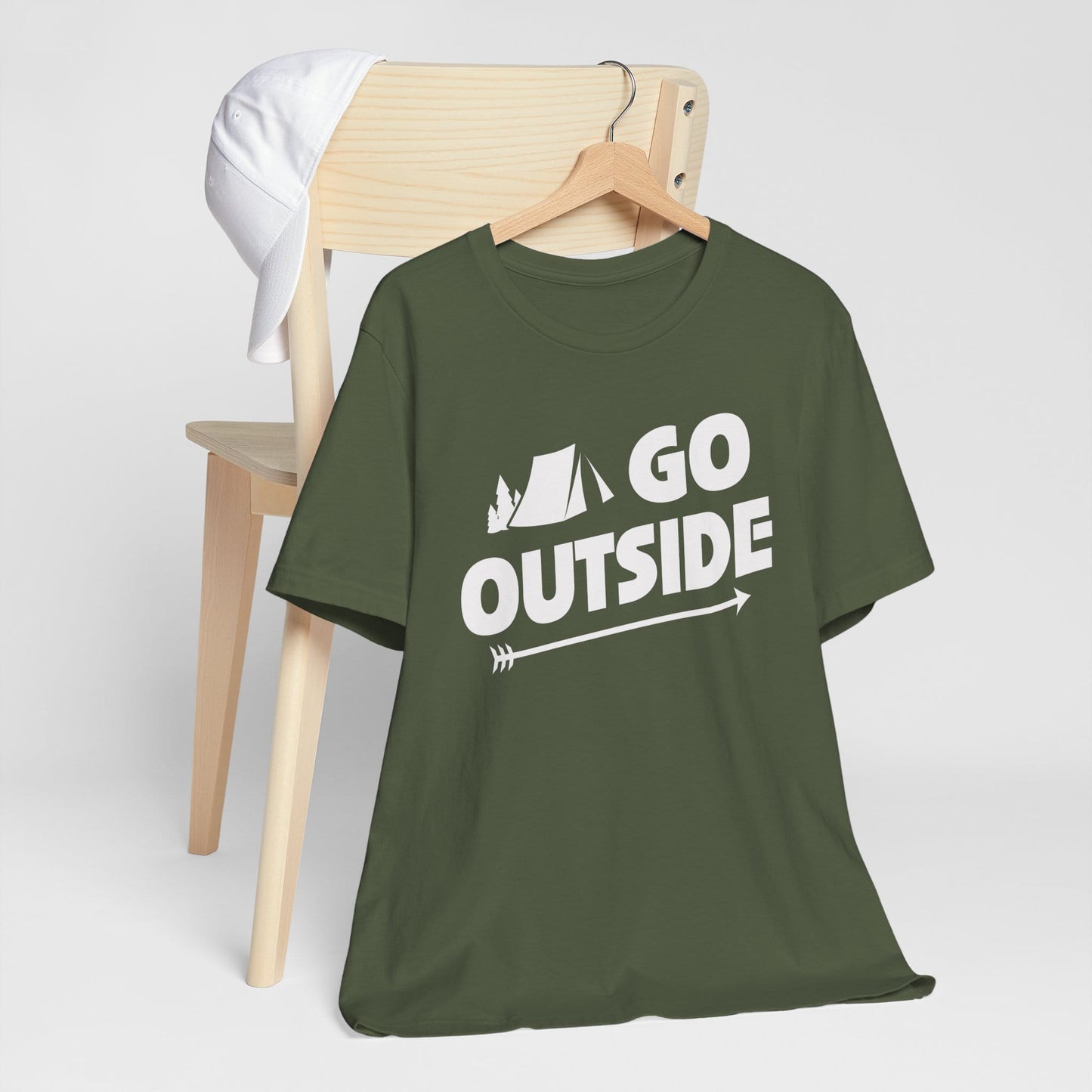 Go Outside Outdoors Hiking Camping Funny Unisex T-Shirt