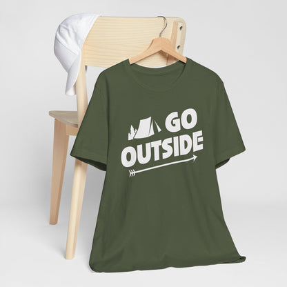 Go Outside Outdoors Hiking Camping Funny Unisex T-Shirt