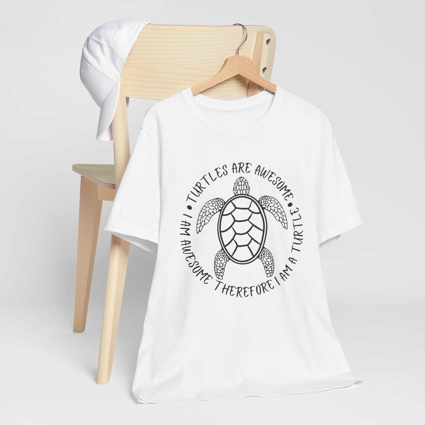 Turtles Are Awesome Therefore I Am A Turtle Funny Beach Unisex T-Shirt