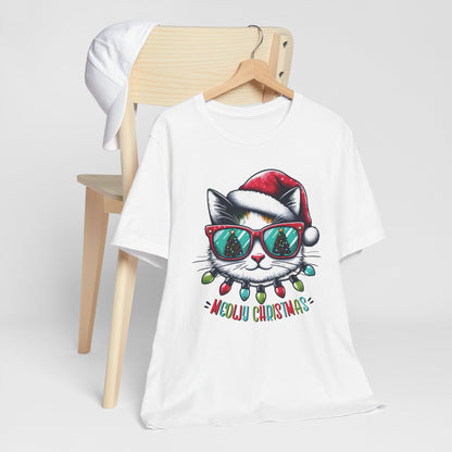Meowy Christmas Funny Cool Cat Unisex T-Shirt