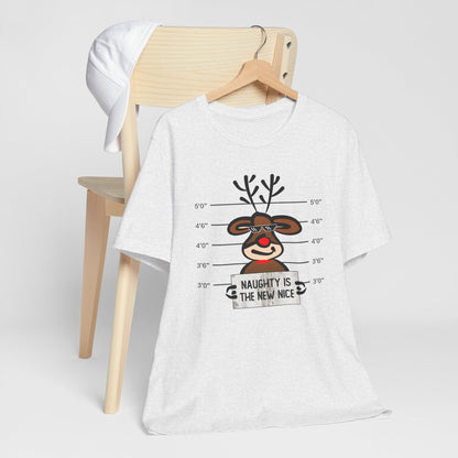 Reindeer Naughty Is The New Nice Funny Christmas Unisex T-Shirt