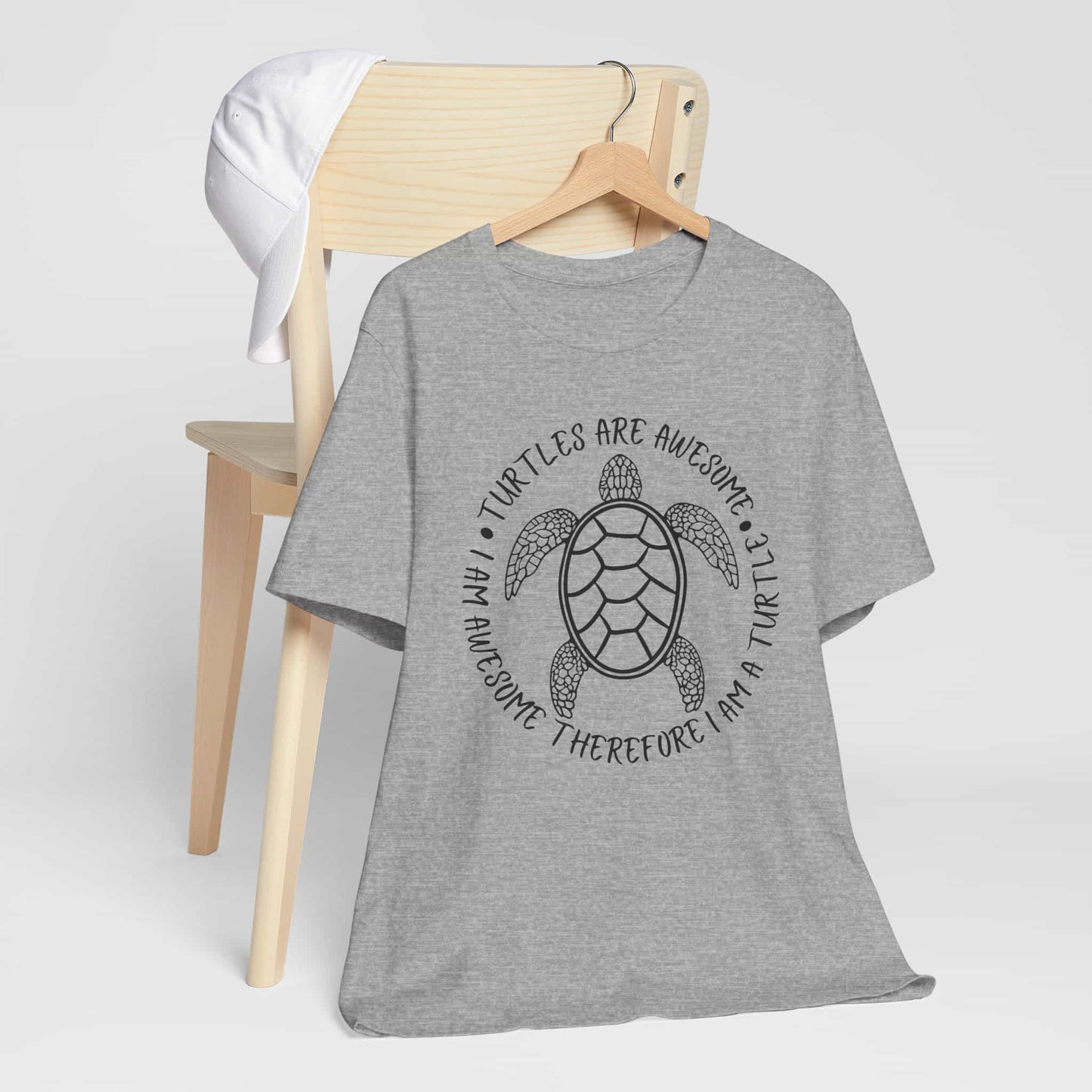 Turtles Are Awesome Therefore I Am A Turtle Funny Beach Unisex T-Shirt