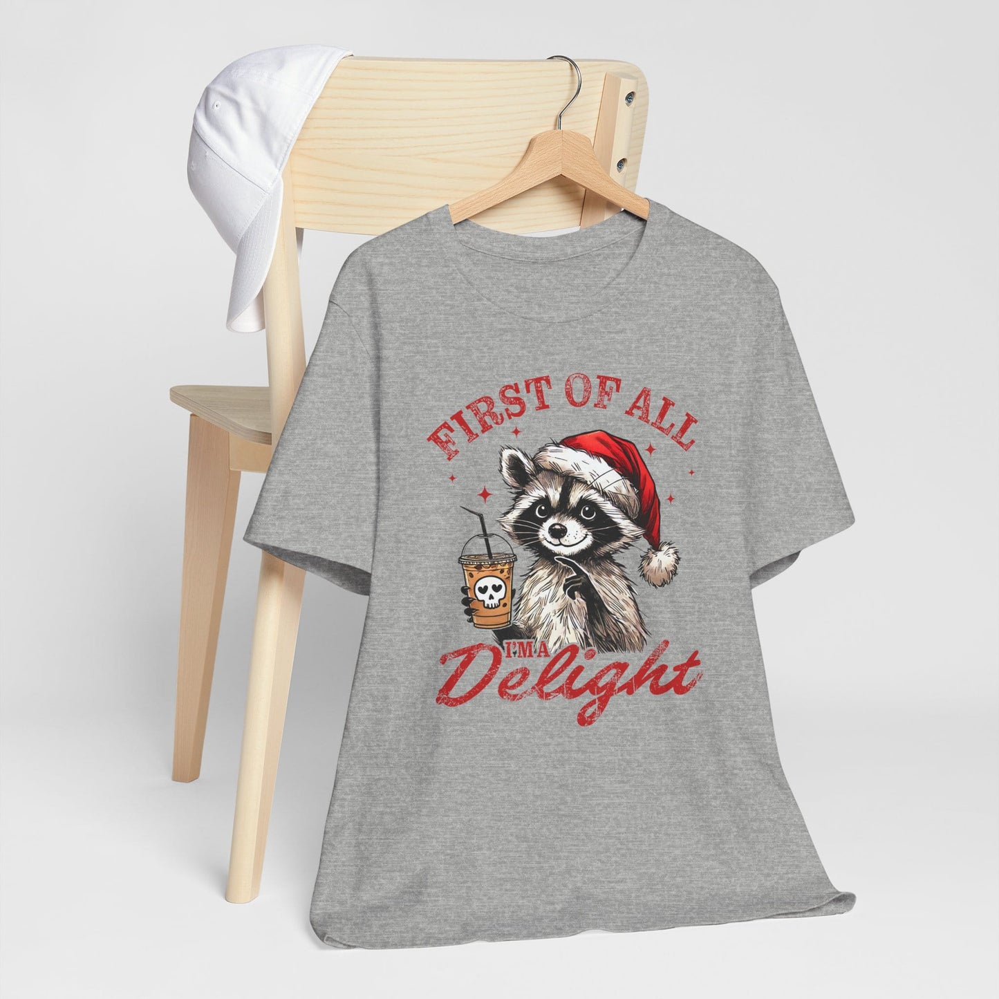 Raccoon I'm A Delight Funny Unisex Christmas T-Shirt
