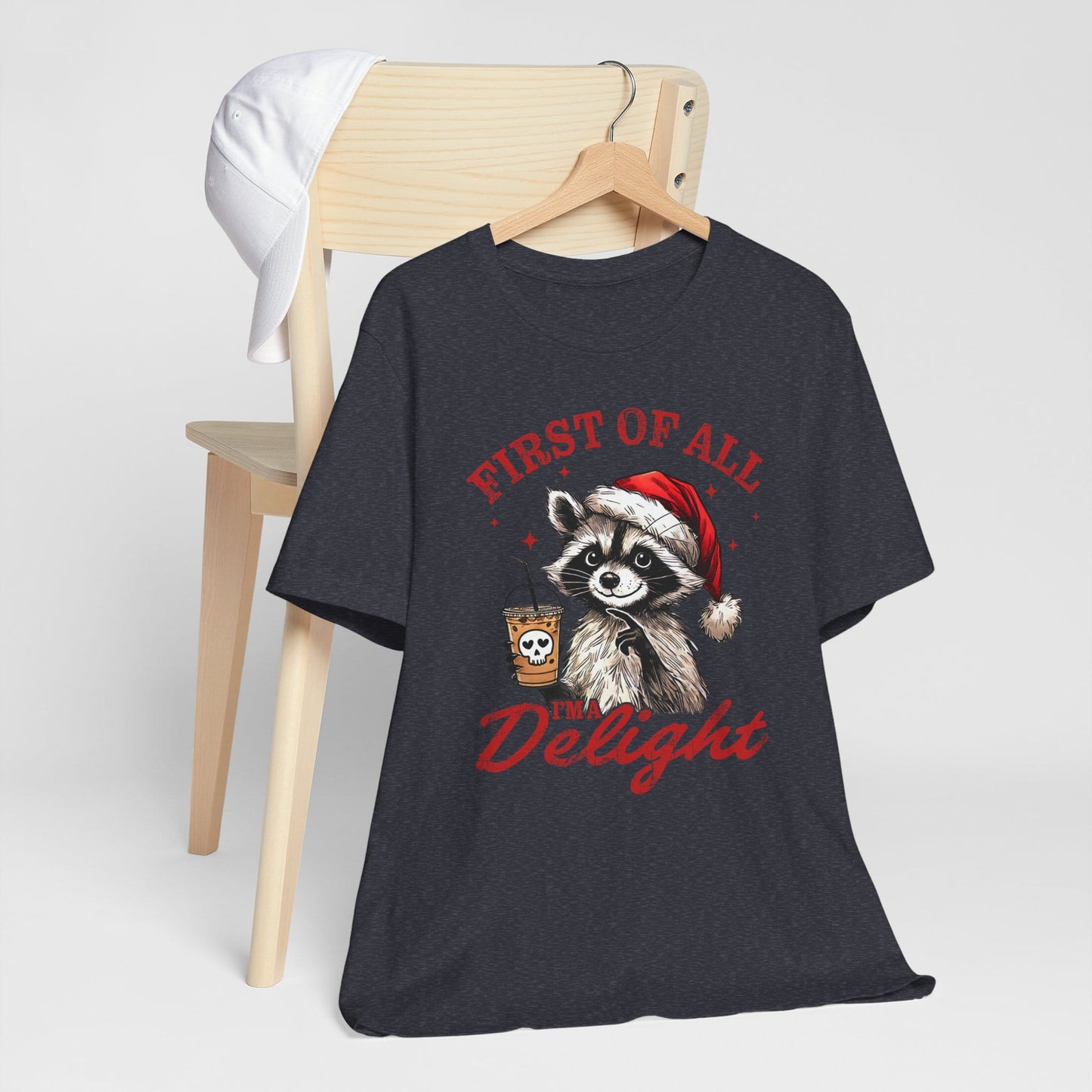 Raccoon I'm A Delight Funny Unisex Christmas T-Shirt