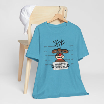 Reindeer Naughty Is The New Nice Funny Christmas Unisex T-Shirt