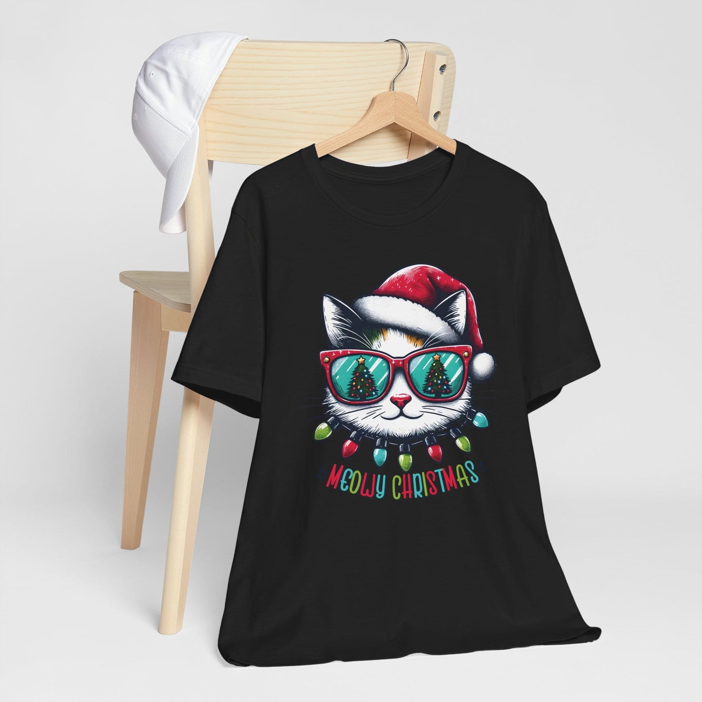 Meowy Christmas Funny Cool Cat Unisex T-Shirt