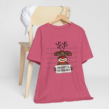 Reindeer Naughty Is The New Nice Funny Christmas Unisex T-Shirt
