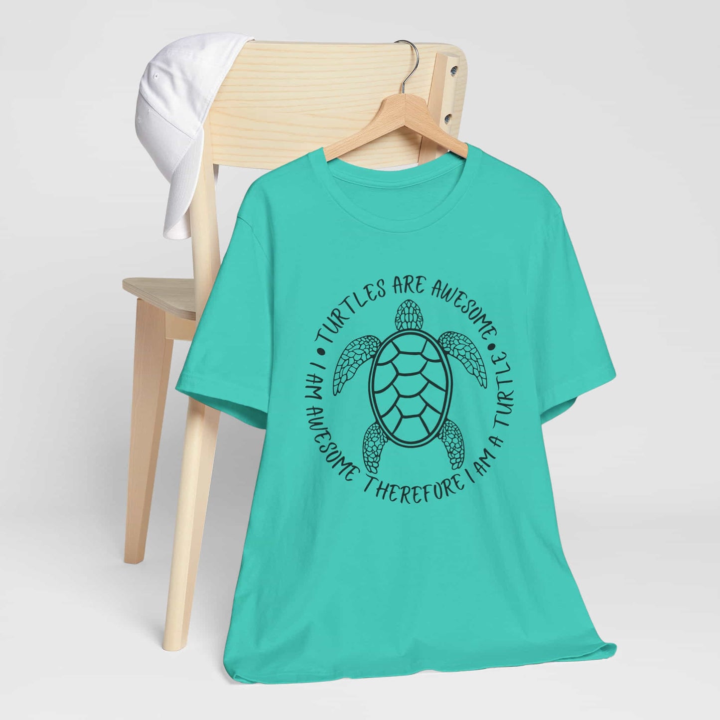Turtles Are Awesome Therefore I Am A Turtle Funny Beach Unisex T-Shirt