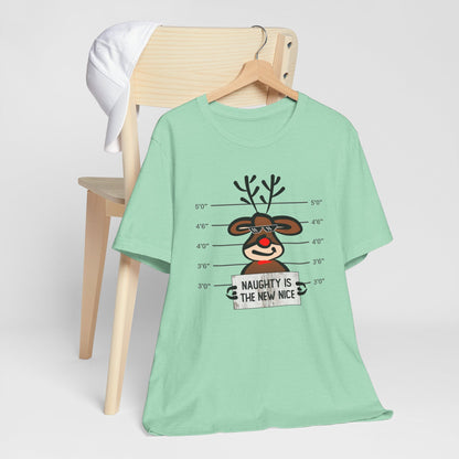 Reindeer Naughty Is The New Nice Funny Christmas Unisex T-Shirt