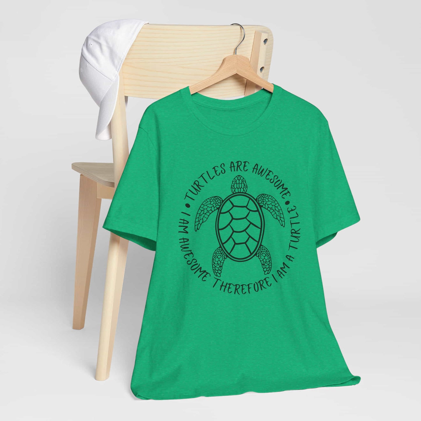 Turtles Are Awesome Therefore I Am A Turtle Funny Beach Unisex T-Shirt