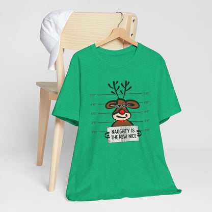 Reindeer Naughty Is The New Nice Funny Christmas Unisex T-Shirt