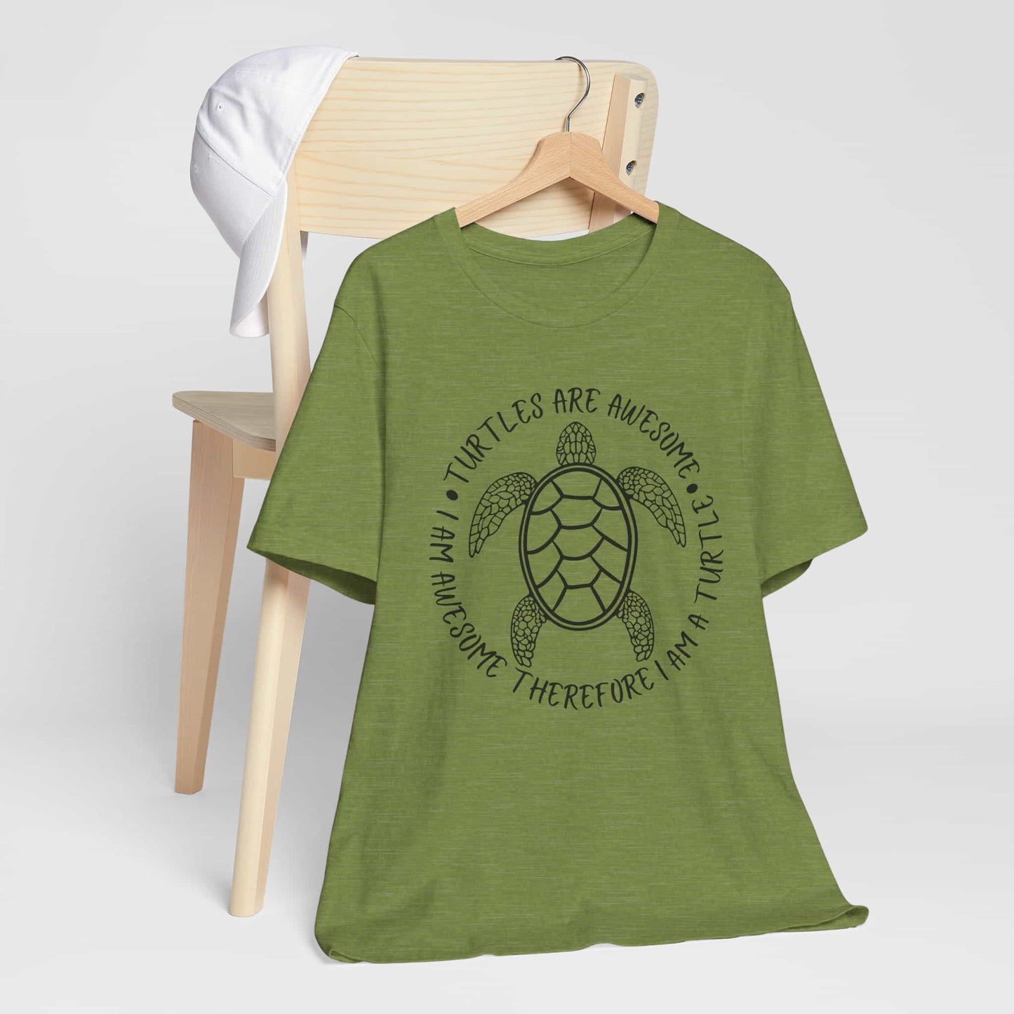 Turtles Are Awesome Therefore I Am A Turtle Funny Beach Unisex T-Shirt