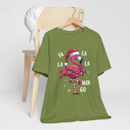 Fa La La-Mingo Funny Flamingo Unisex Christmas T-Shirt
