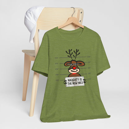 Reindeer Naughty Is The New Nice Funny Christmas Unisex T-Shirt