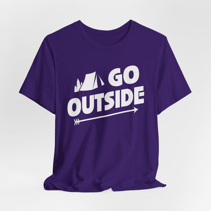 Go Outside Outdoors Hiking Camping Funny Unisex T-Shirt