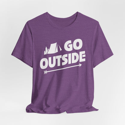 Go Outside Outdoors Hiking Camping Funny Unisex T-Shirt