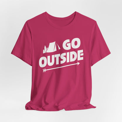 Go Outside Outdoors Hiking Camping Funny Unisex T-Shirt