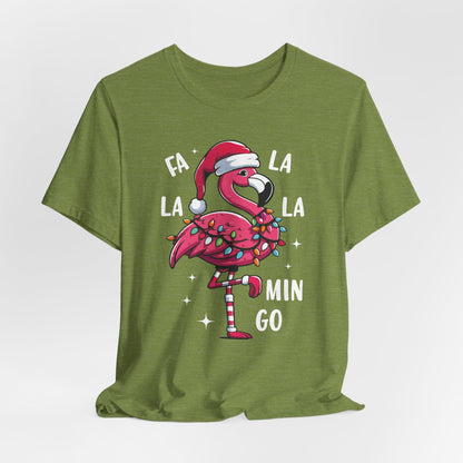 Fa La La-Mingo Funny Flamingo Unisex Christmas T-Shirt