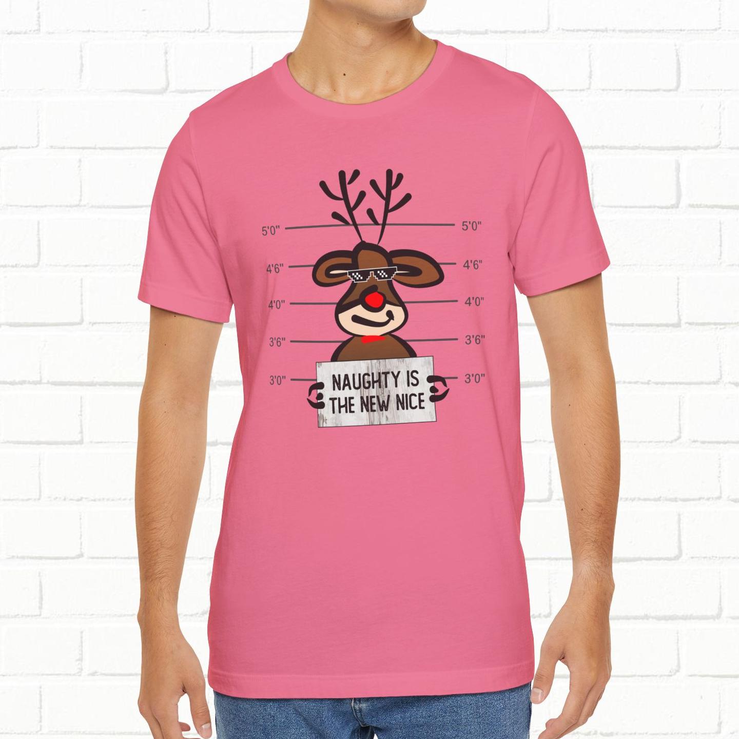 Reindeer Naughty Is The New Nice Funny Christmas Unisex T-Shirt