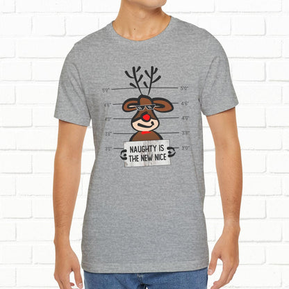 Reindeer Naughty Is The New Nice Funny Christmas Unisex T-Shirt