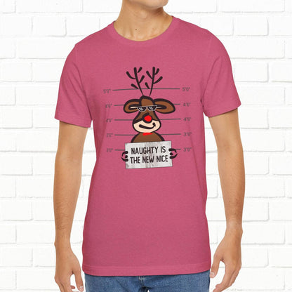 Reindeer Naughty Is The New Nice Funny Christmas Unisex T-Shirt