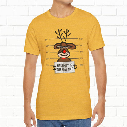Reindeer Naughty Is The New Nice Funny Christmas Unisex T-Shirt