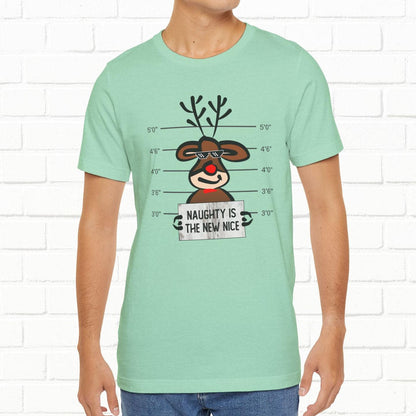 Reindeer Naughty Is The New Nice Funny Christmas Unisex T-Shirt