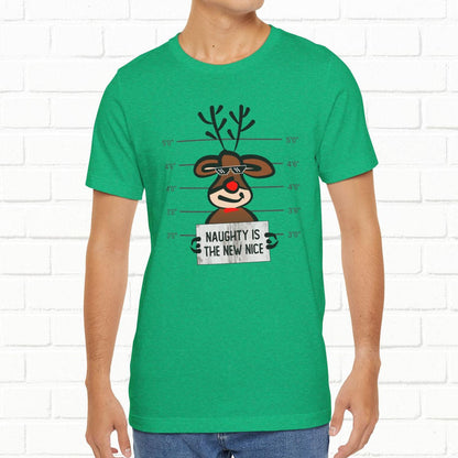 Reindeer Naughty Is The New Nice Funny Christmas Unisex T-Shirt