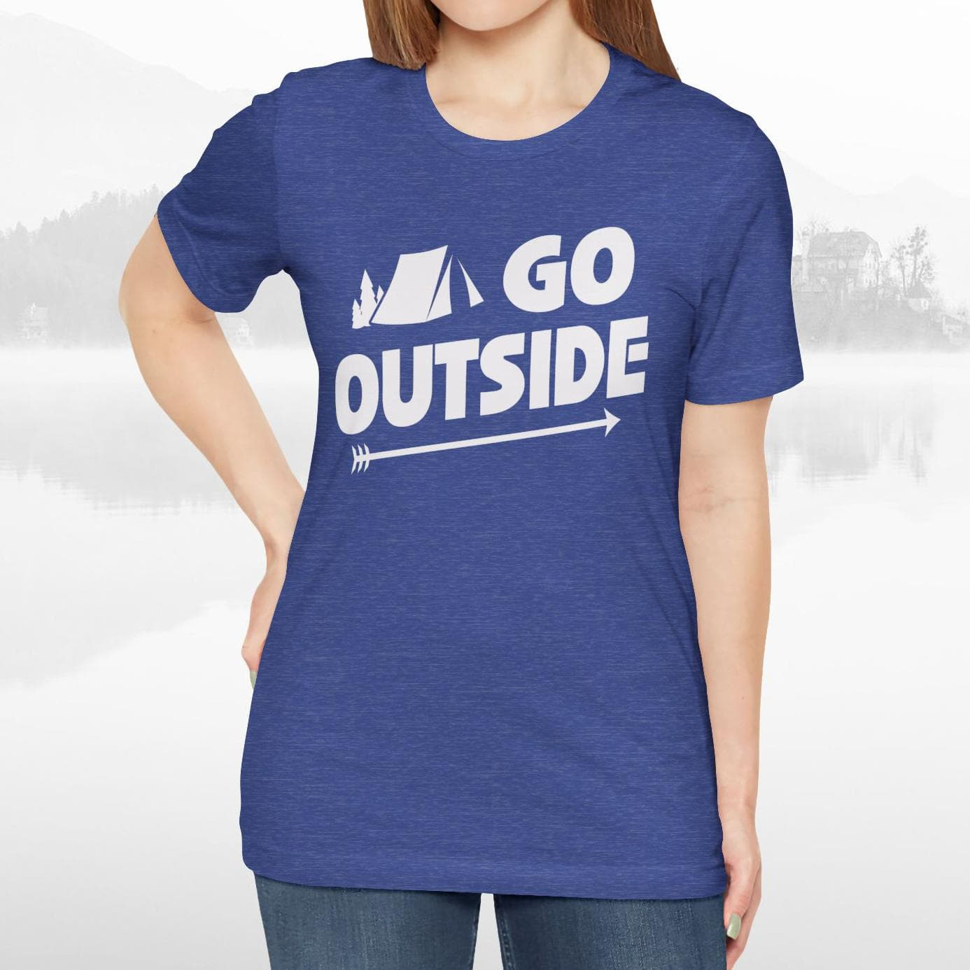 Go Outside Outdoors Hiking Camping Funny Unisex T-Shirt