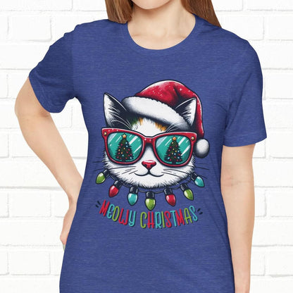 Meowy Christmas Funny Cool Cat Unisex T-Shirt