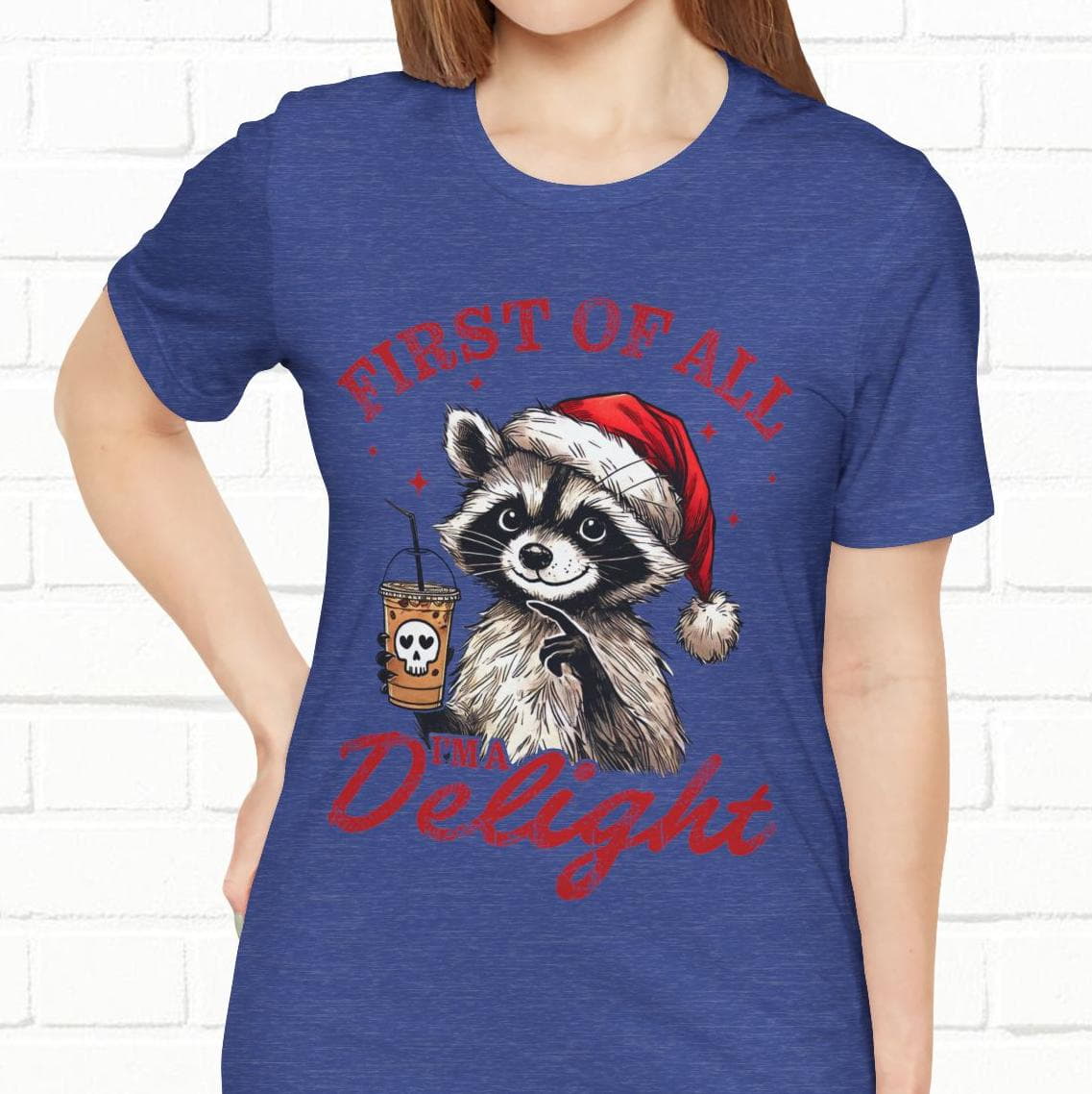 Raccoon I'm A Delight Funny Unisex Christmas T-Shirt
