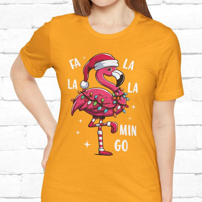 Fa La La-Mingo Funny Flamingo Unisex Christmas T-Shirt