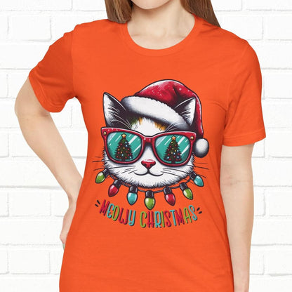 Meowy Christmas Funny Cool Cat Unisex T-Shirt