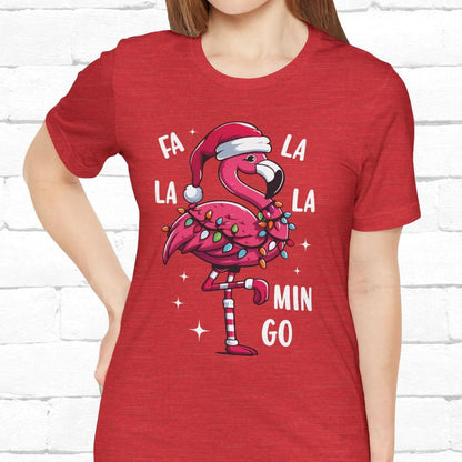 Fa La La-Mingo Funny Flamingo Unisex Christmas T-Shirt