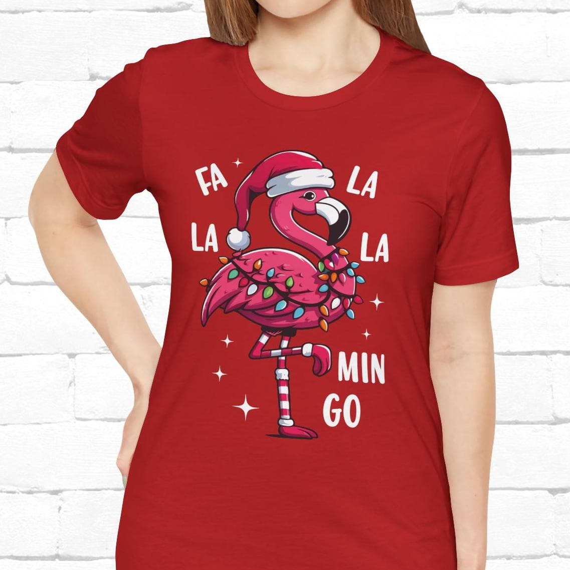 Fa La La-Mingo Funny Flamingo Unisex Christmas T-Shirt