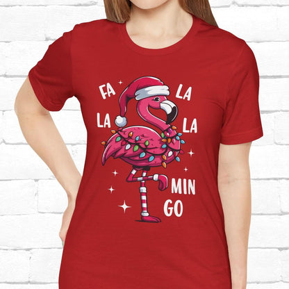 Fa La La-Mingo Funny Flamingo Unisex Christmas T-Shirt