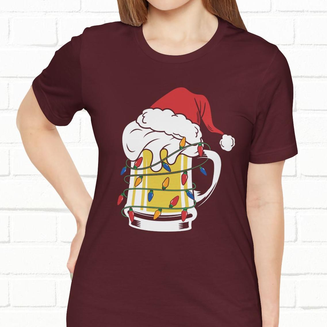 Christmas Beer And Lights Funny Unisex T-Shirt