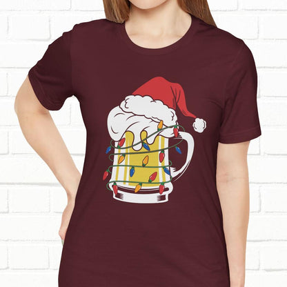 Christmas Beer And Lights Funny Unisex T-Shirt