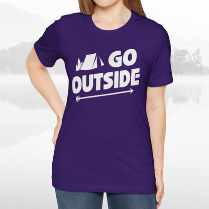 Go Outside Outdoors Hiking Camping Funny Unisex T-Shirt