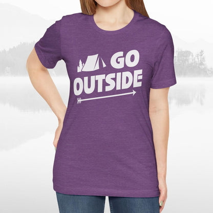 Go Outside Outdoors Hiking Camping Funny Unisex T-Shirt