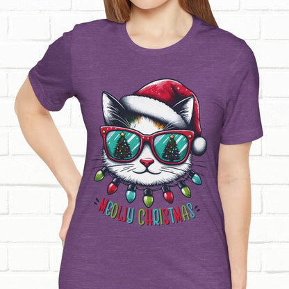 Meowy Christmas Funny Cool Cat Unisex T-Shirt