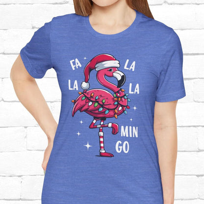 Fa La La-Mingo Funny Flamingo Unisex Christmas T-Shirt