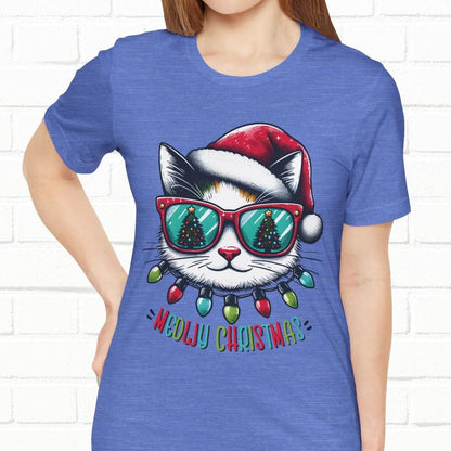 Meowy Christmas Funny Cool Cat Unisex T-Shirt