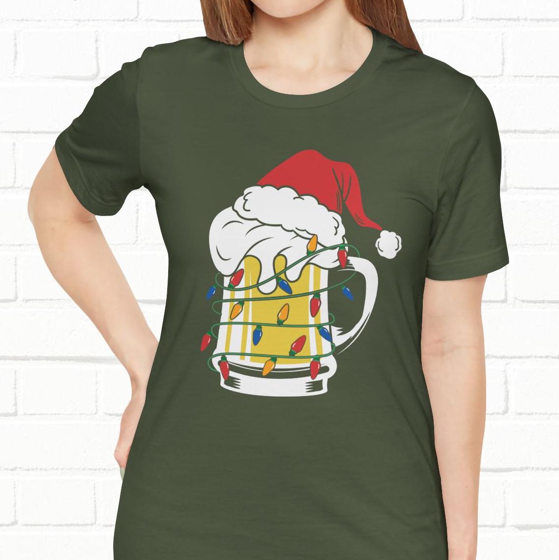 Christmas Beer And Lights Funny Unisex T-Shirt